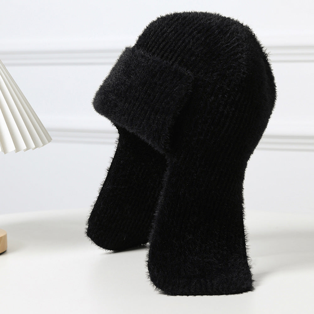 HATEGORY Solid Knit Trapper Hat