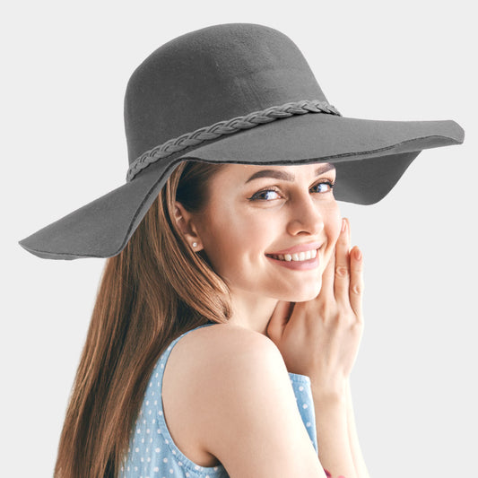 HATEGORY Cotton Blend Felt Floppy Hat