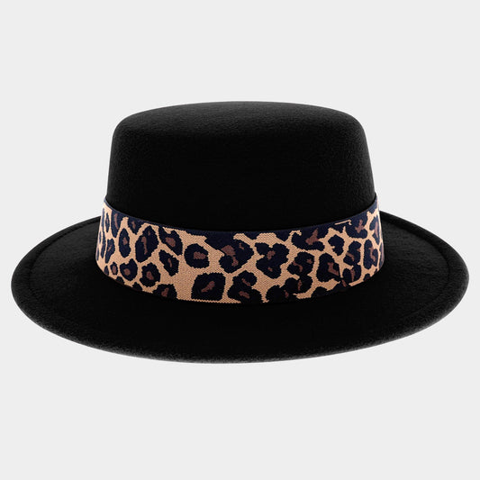 HATEGORY Leopard Band Fedora Hat