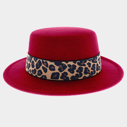 HATEGORY Leopard Band Fedora Hat