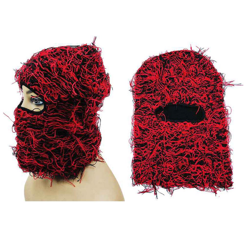 HATEGORY Distressed Fuzzy Winter Balaclava Mask Hat
