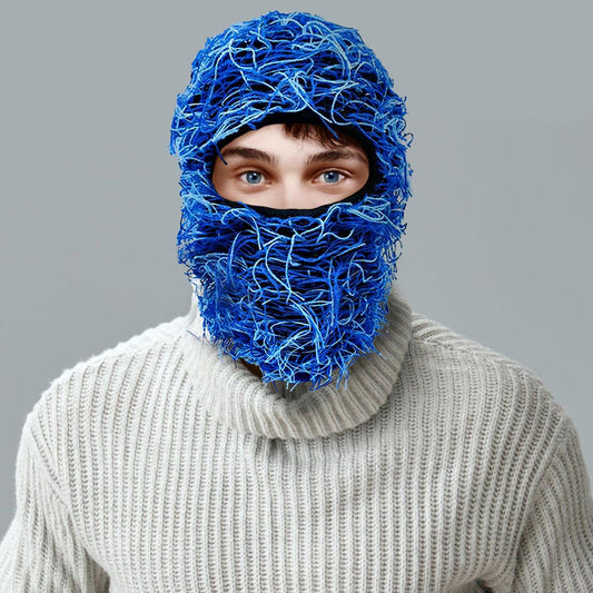 HATEGORY Distressed Fuzzy Winter Balaclava Mask Hat