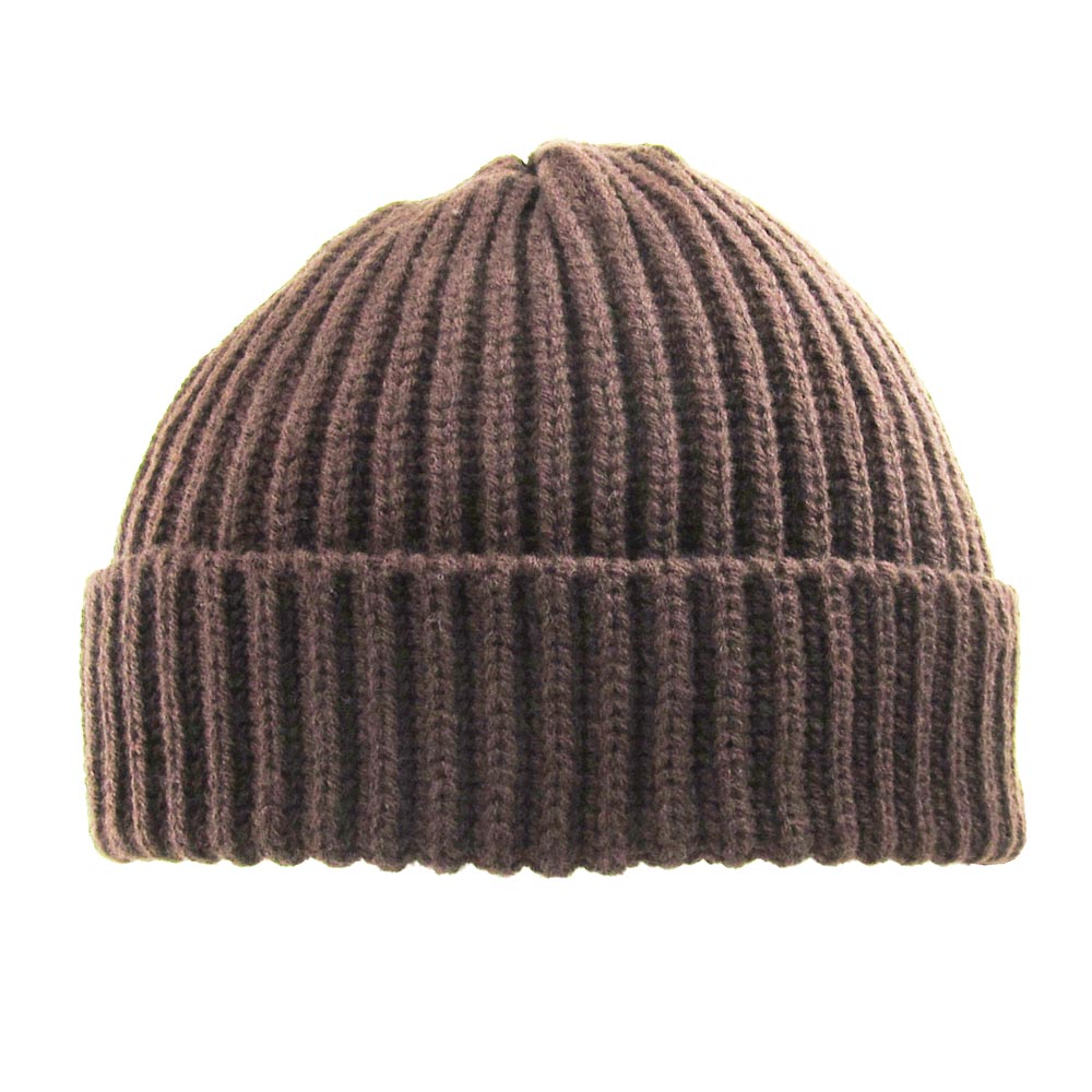 HATEGORY Ribbed Knit Cuffed Beanie Hat