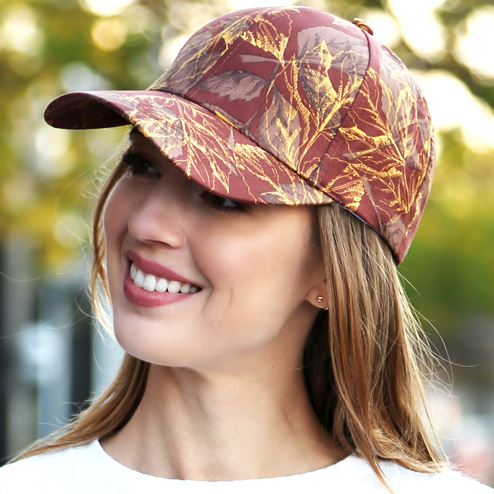 HATEGORY Leaves Patterned Baseball Cap