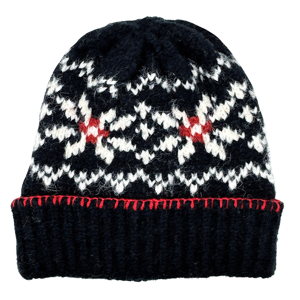 HATEGORY Snowflake Pattern Knit Winter Beanie Hat