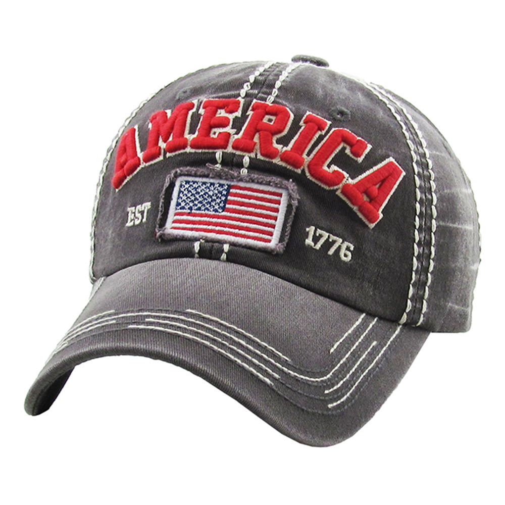 HATEGORY American USA Flag Vintage Baseball Cap