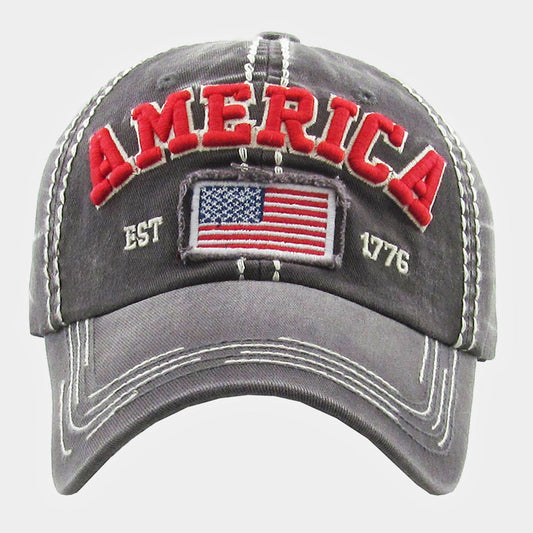 HATEGORY American USA Flag Vintage Baseball Cap