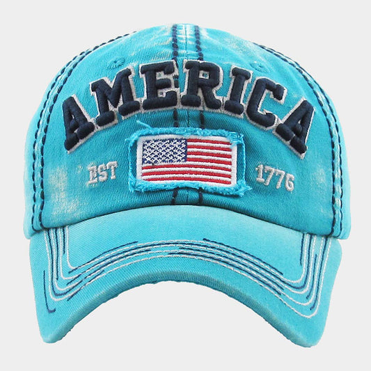 HATEGORY American USA Flag Vintage Baseball Cap