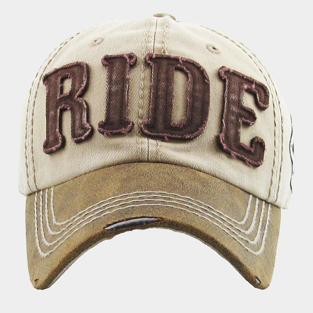HATEGORY Ride Message Vintage Baseball Cap