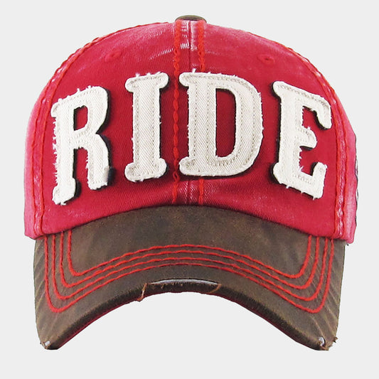 HATEGORY Ride Message Vintage Baseball Cap