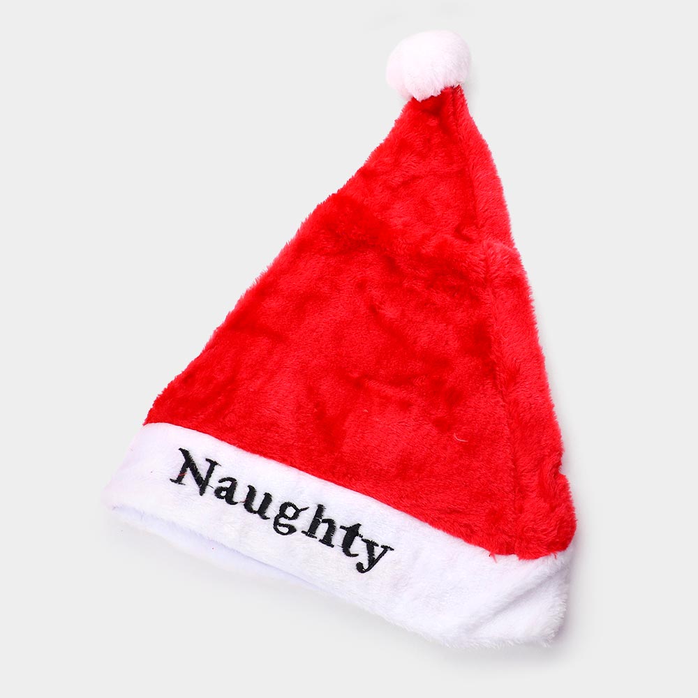 HATEGORY 2PCS - Nice Naughty Message Christmas Santa Hat