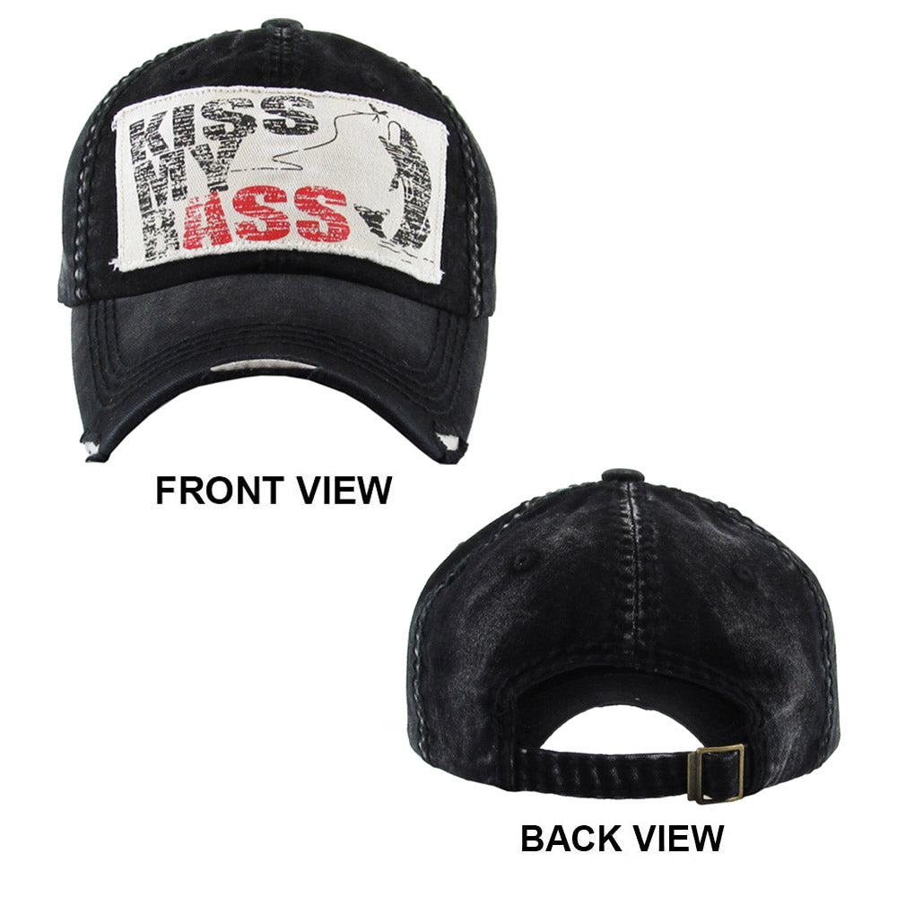 HATEGORY KISS MY BASS Vintage Baseball Cap