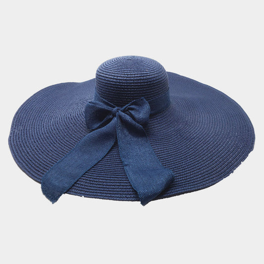 HATEGORY Bow Detail Straw Floppy Sun Hat