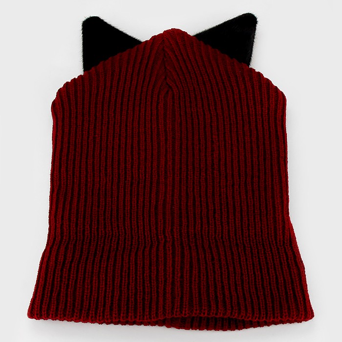 HATEGORY Knit Devil Horn Beanie Hat