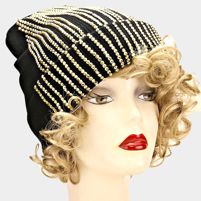 HATEGORY Crystal Blinged Acrylic Beanie