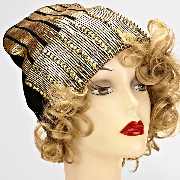 HATEGORY Metallic Blinged Acrylic Beanie