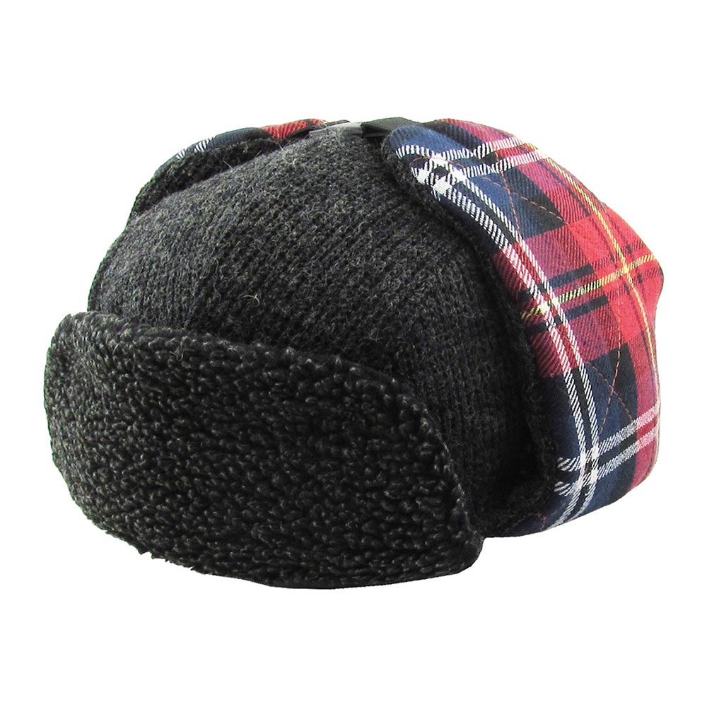HATEGORY Tartan Check Patterned Trapper Hat