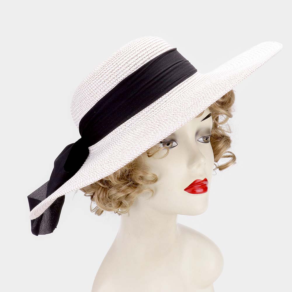 HATEGORY Wide Brim Bow Summer Sun Hat