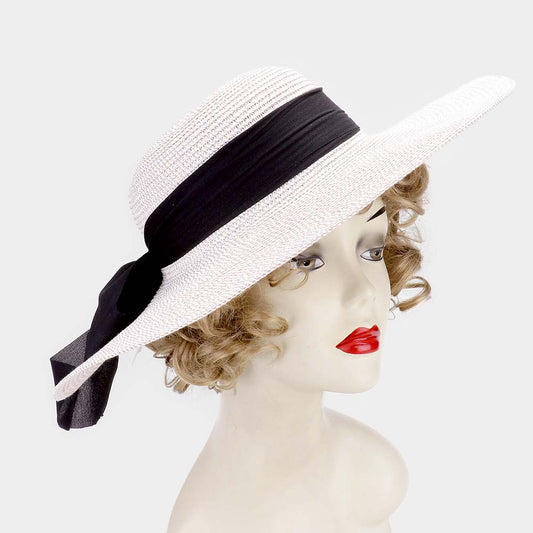 HATEGORY Wide Brim Bow Summer Sun Hat