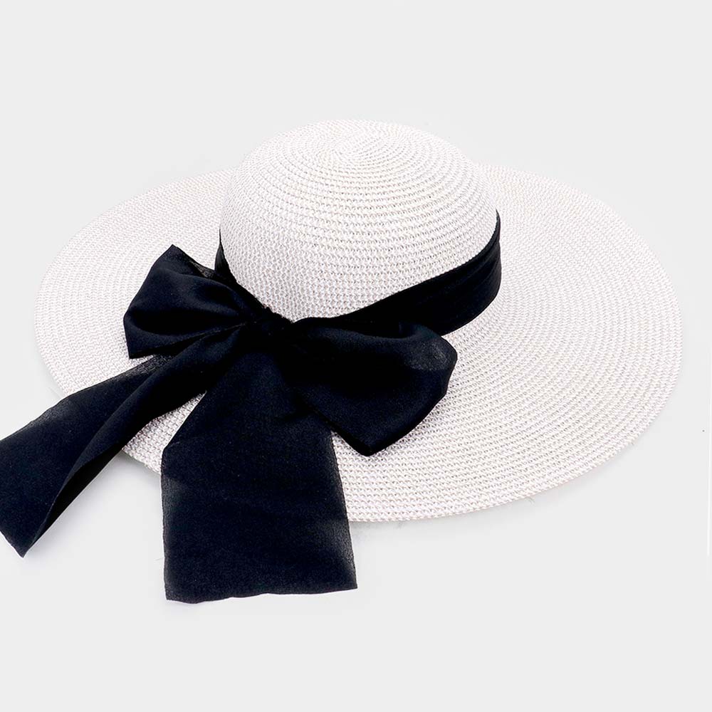 HATEGORY Wide Brim Bow Summer Sun Hat
