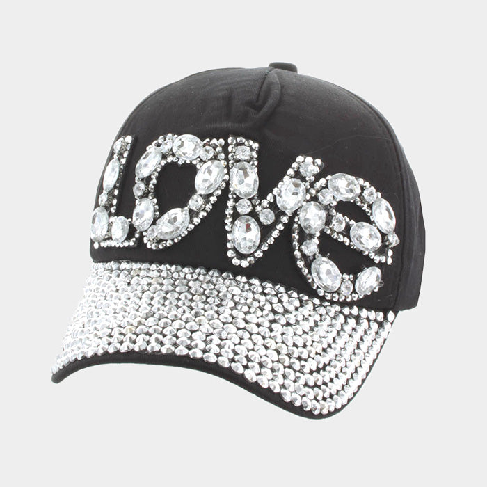HATEGORY Love _ Bling baseball cap