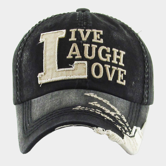 HATEGORY LIVE LAUGH LOVE Vintage Baseball Cap