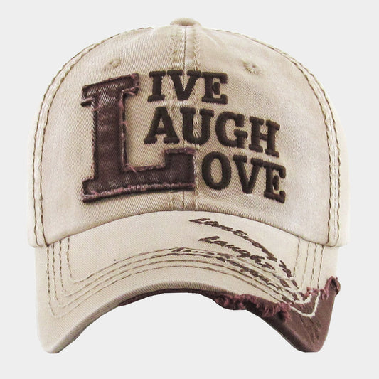 HATEGORY LIVE LAUGH LOVE Vintage Baseball Cap
