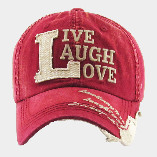 HATEGORY LIVE LAUGH LOVE Vintage Baseball Cap