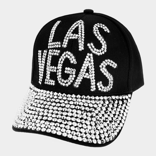HATEGORY Studded Las Vegas Message Denim Baseball Cap