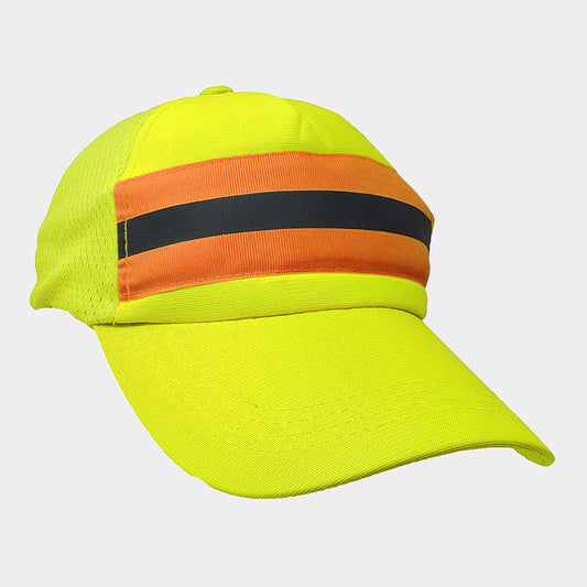 HATEGORY Stripe Pointed Neon Baseball Cap