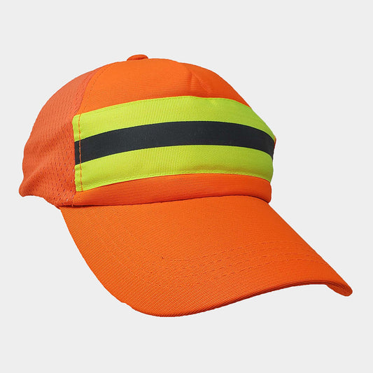 HATEGORY Stripe Pointed Neon Baseball Cap