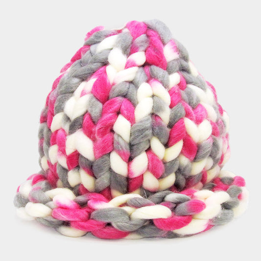 HATEGORY Big Loop Yarn Beanie Hat