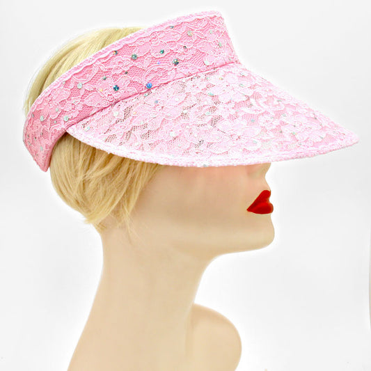 HATEGORY Dotted Empty Top Nylon Lace Flower Hat
