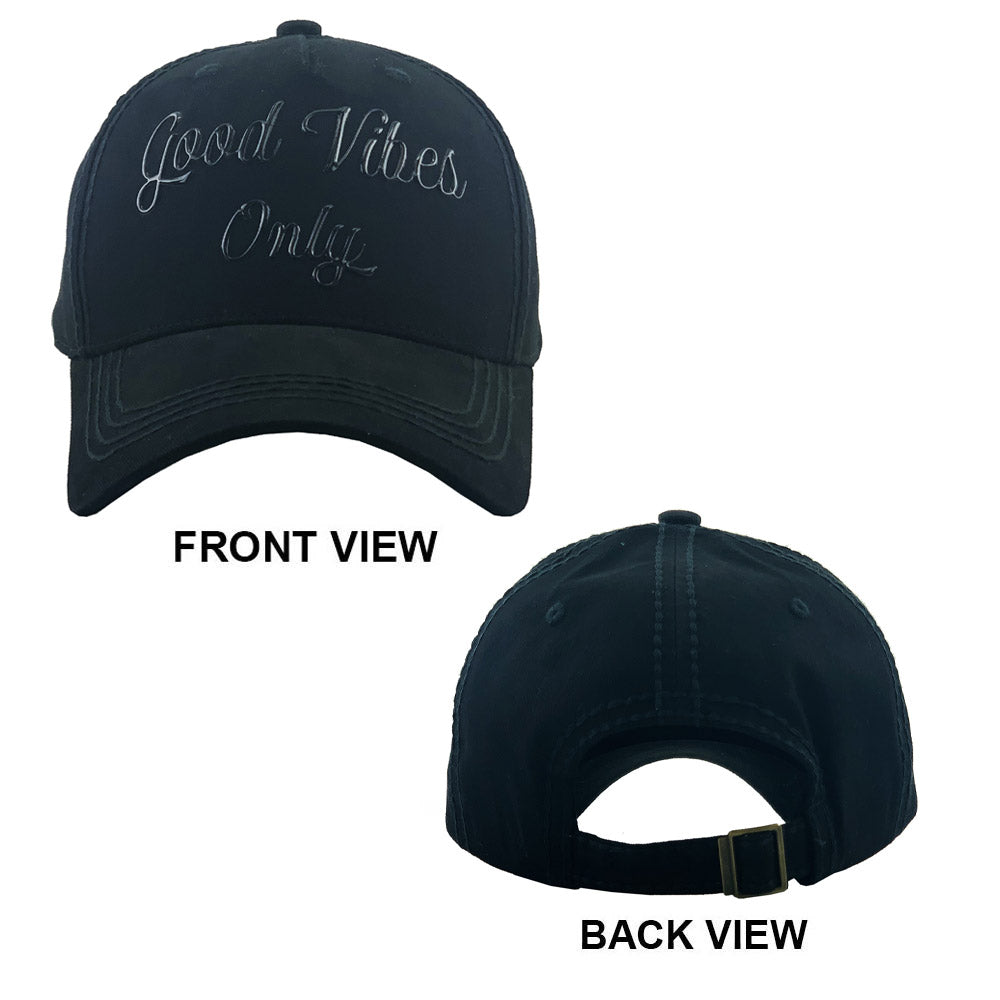 HATEGORY Good Vibes Only Message Baseball Cap