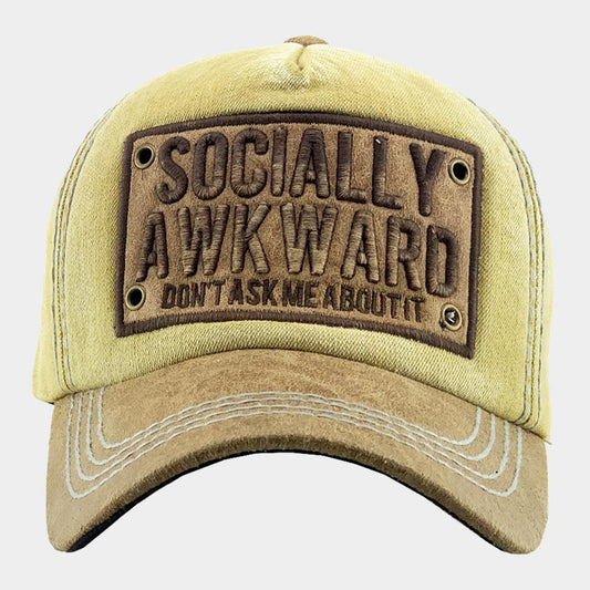 HATEGORY SOCIALLY AWKWARD DON'T ASK ME ABOUT IT Vintage Baseball Cap