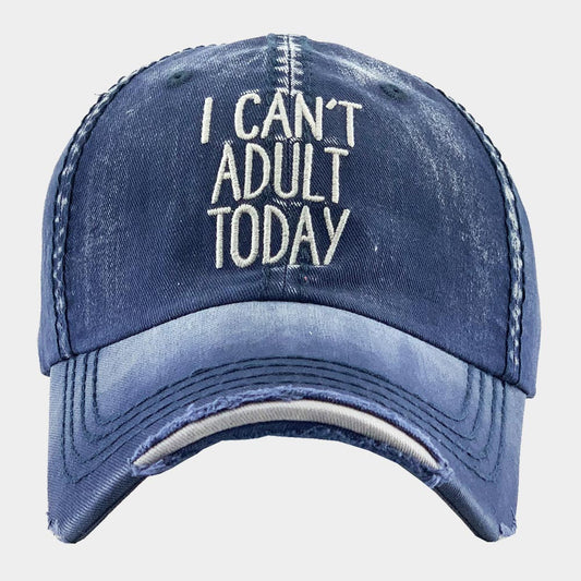 HATEGORY I CAN NOT ADULT TODAY Vintage Baseball Cap