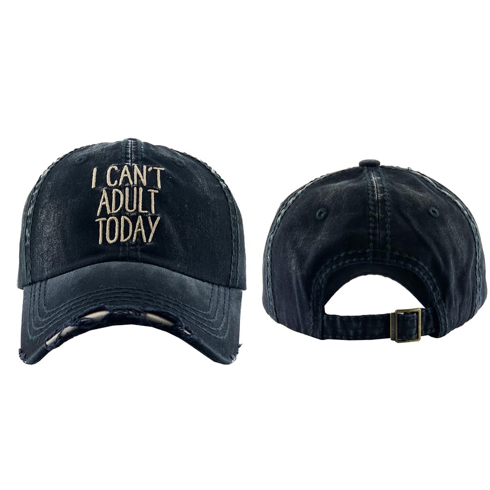HATEGORY I CAN NOT ADULT TODAY Vintage Baseball Cap