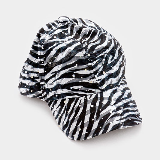 HATEGORY Zebra pattern baseball cap