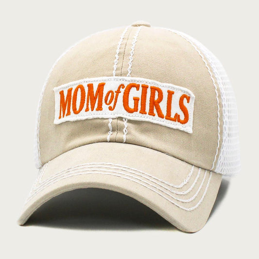 HATEGORY MOM OF GIRLS Message Mesh Back Baseball Cap