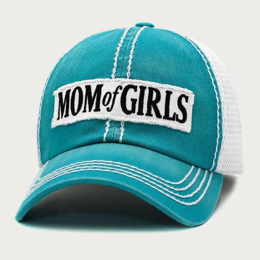 HATEGORY MOM OF GIRLS Message Mesh Back Baseball Cap