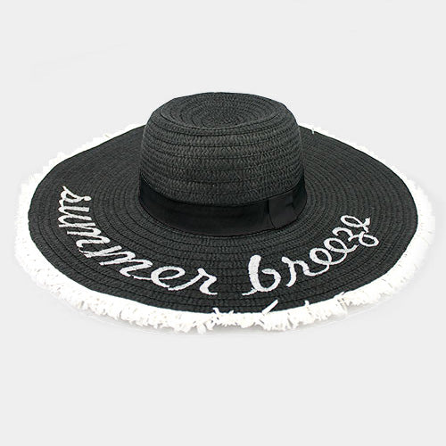 HATEGORY "Summer breeze" tassel trim straw floppy sun hat
