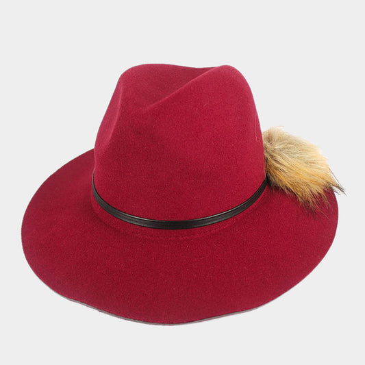 HATEGORY Pom Pom Detail Fedora Hat