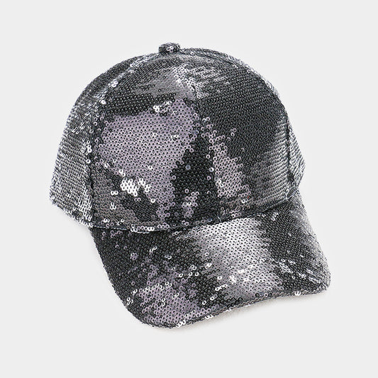 HATEGORY Sequin Baseball Cap