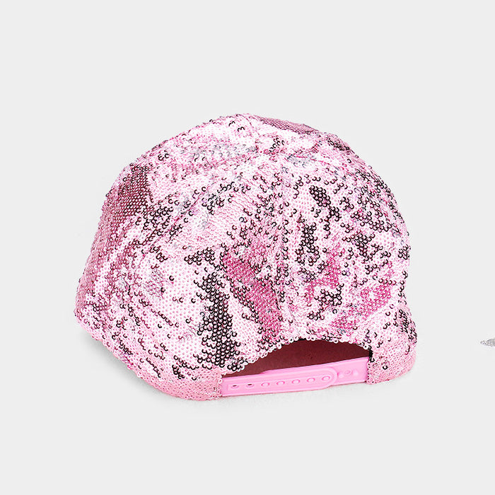 HATEGORY Sequin Baseball Cap