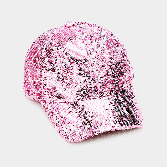 HATEGORY Sequin Baseball Cap