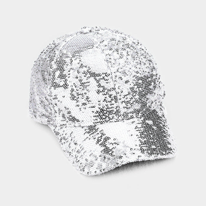 HATEGORY Sequin Baseball Cap