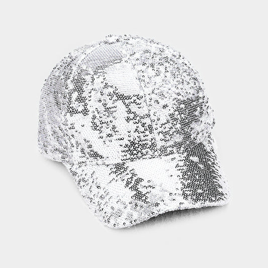 HATEGORY Sequin Baseball Cap