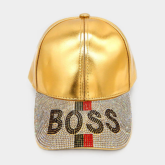 HATEGORY Bling Boss Message Baseball Cap