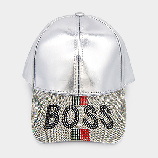 HATEGORY Bling Boss Message Baseball Cap