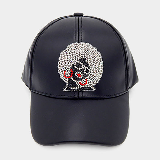 HATEGORY Bling Afro Baseball Cap